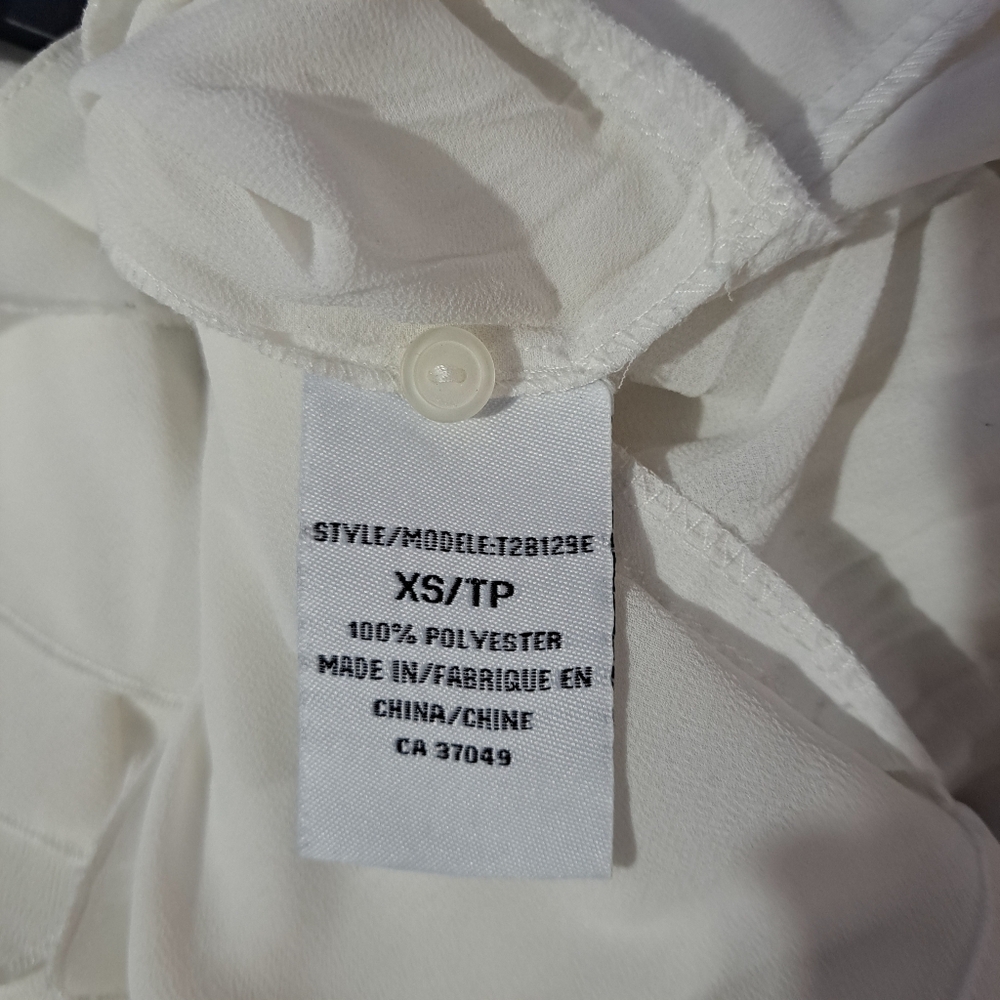 🌈CHIFFON SHEER RUFFLE COLLAR BLOUSE-XS - Picture 5 of 6